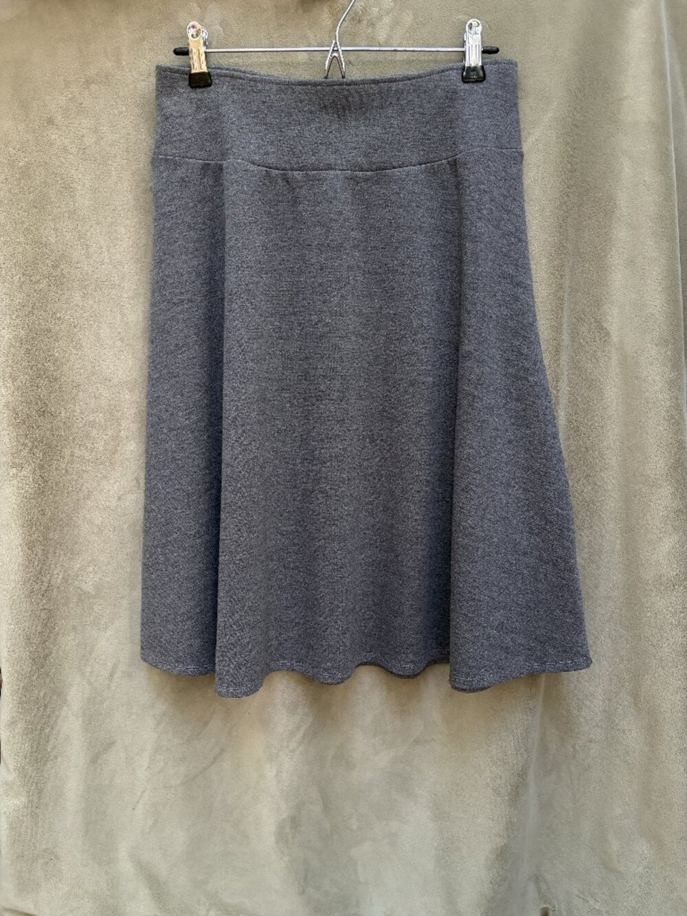 Mid-length, Grey, Knit Hanna Andersson Skirt